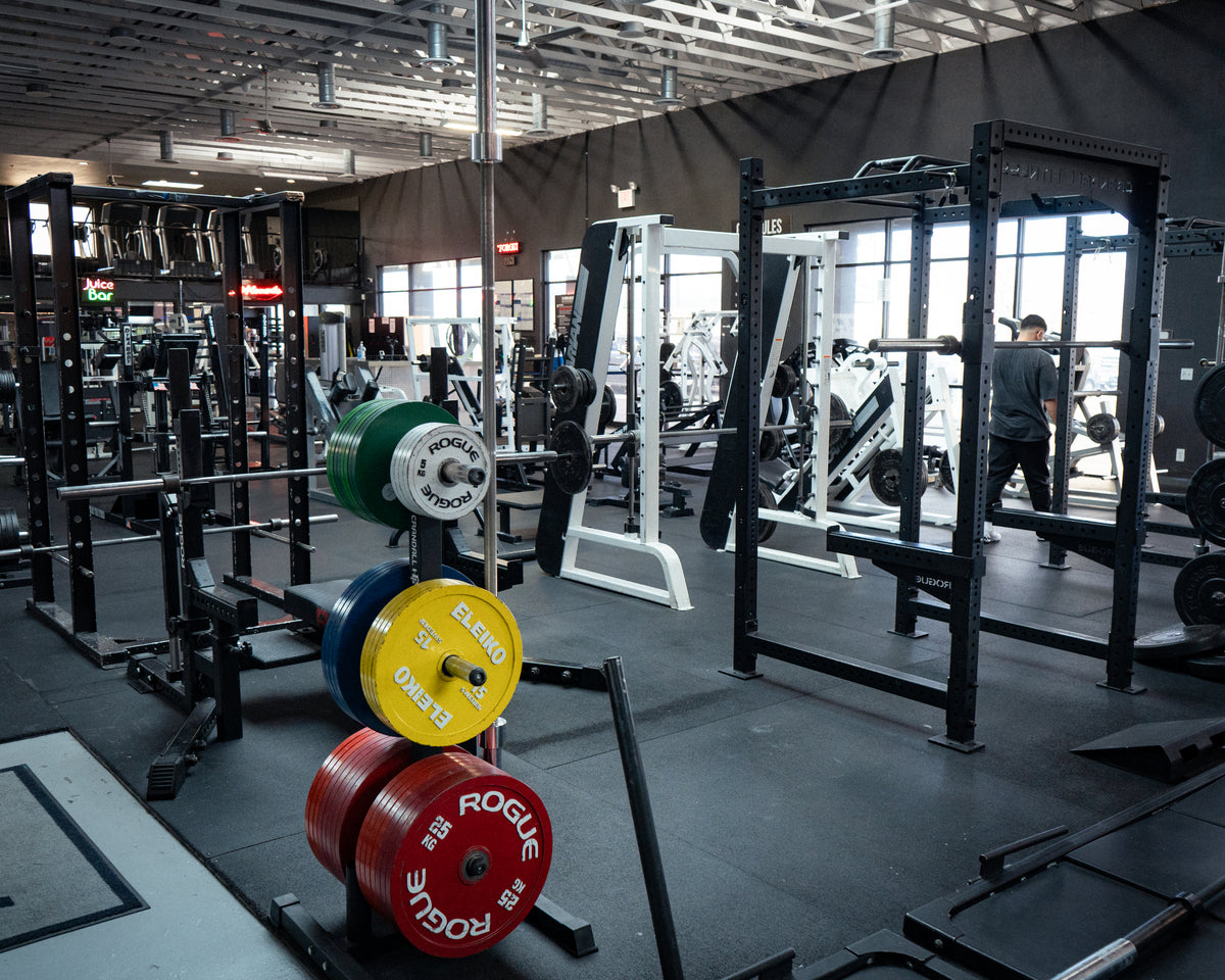Powerlifting equipment at IronGrind True Fitness